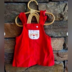 Carters Santa overalls dress